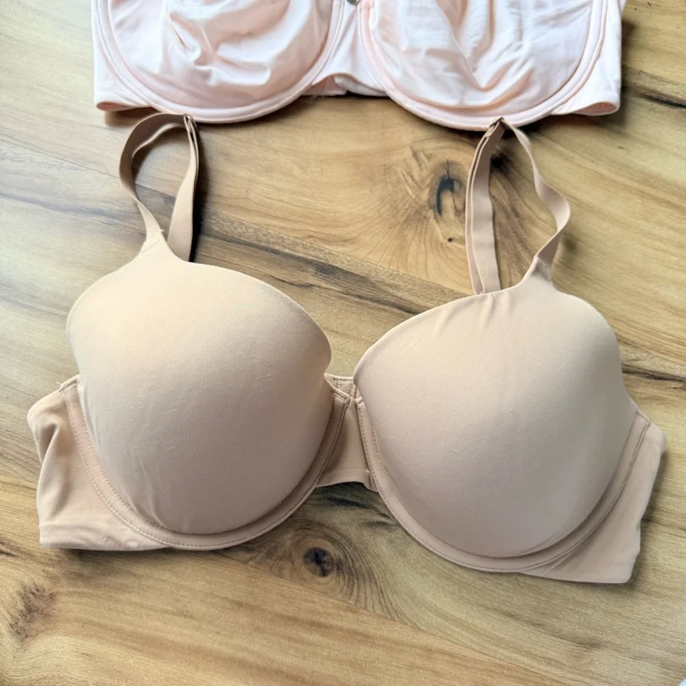 Amazon‎ Essentials Bra Set Size 38D Pink and Tan